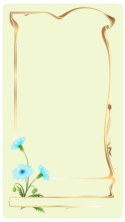 Abstract framework from the bound plants in style art-nouveau のイラスト素材