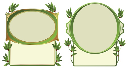 Abstract framework from the bound plants in style art-nouveau のイラスト素材