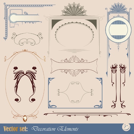Decorative elements for design of printed materialsのイラスト素材