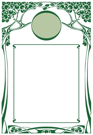 Abstract framework from the bound plants in style art-nouveau のイラスト素材