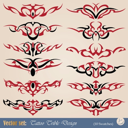tribal tattoo for design and decorationのイラスト素材