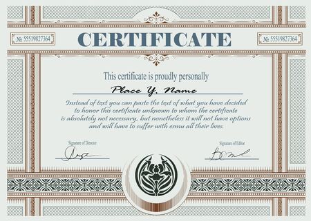 Vintage frame, certificate or diploma templateのイラスト素材
