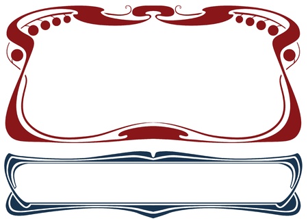 Abstract framework from the bound lines in style art-nouveauのイラスト素材