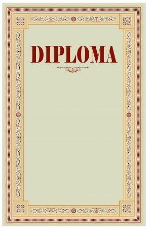 Vintage frame, certificate or diploma templateのイラスト素材