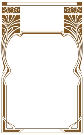 Abstract framework from the bound lines in style art-nouveauのイラスト素材