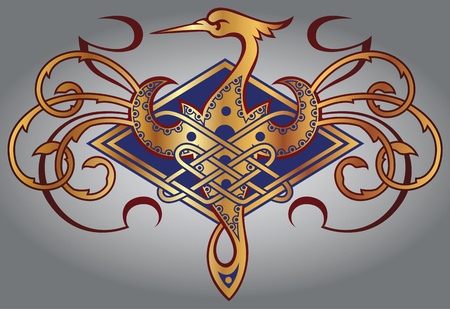 Abstract Celtic design for your artwork and tattoos - zoomorph motifsのイラスト素材