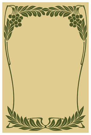 Abstract framework from the bound plants in style art-nouveauのイラスト素材