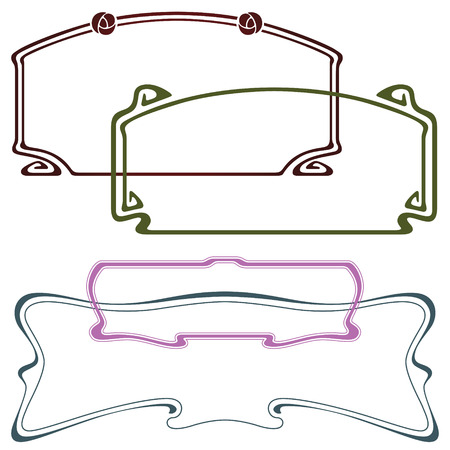 Abstract framework from the bound lines based on style art-nouveauのイラスト素材