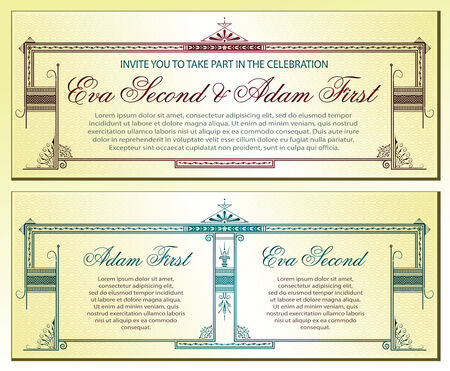 Template for the design of diploma, advertisements, envelope, invitations or greeting cards のイラスト素材