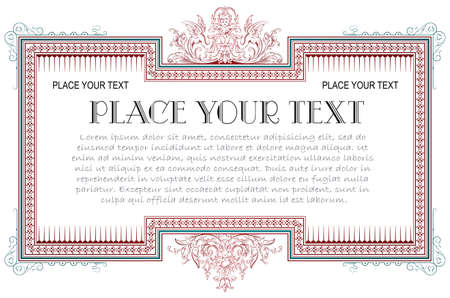 Template for the design of diploma, advertisements, envelope, invitations or greeting cards のイラスト素材