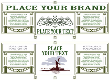 Template for the design of diploma, advertisements, envelope, invitations or greeting cards のイラスト素材