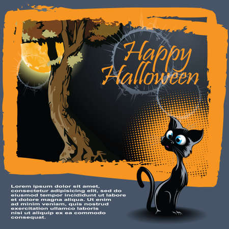 Vector background on a theme of Halloweenのイラスト素材