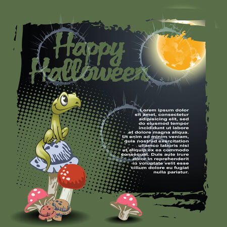 Vector background on a theme of Halloweenのイラスト素材