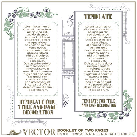 Vector template for the design of diploma, advertisements, envelope, wedding  and other invitations or greeting cardsのイラスト素材