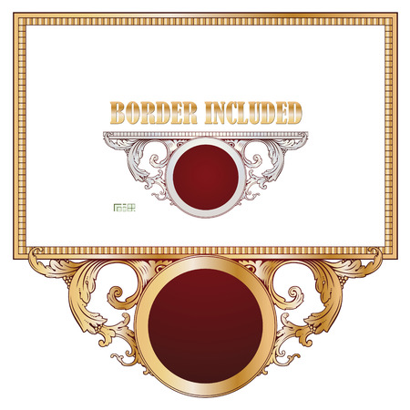 decorative elements for the design of diplomaのイラスト素材