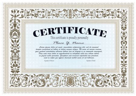 Vector template for the design of certificate, advertisements, envelope, invitations or greeting cardsのイラスト素材