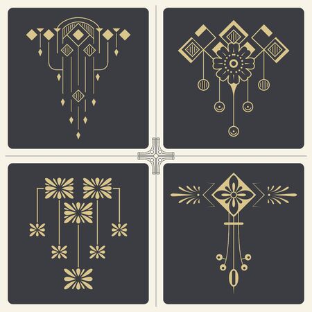 Vector stock illustration. Abstract ornaments for design of printed and web products.のイラスト素材