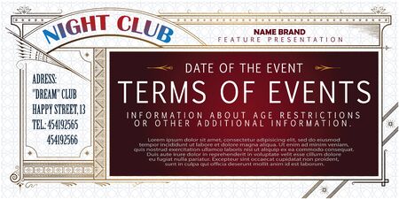 Vector template for the design of advertisements, flayer, web, envelope, wedding  and other invitations or greeting cardsのイラスト素材