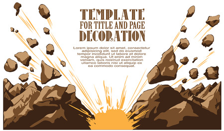 Boom. Comic book explosion. Vector illustration.のイラスト素材