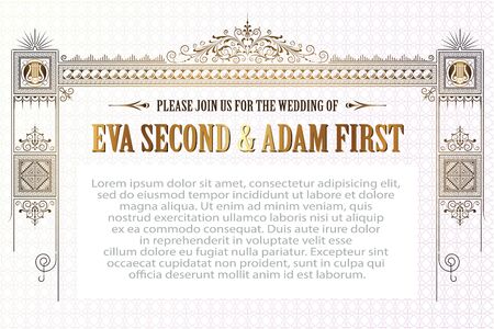 Vector template for the design of advertisements flayer web envelope wedding  and other invitations or greeting cardsのイラスト素材