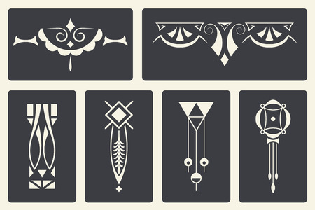 Vector stock illustration. Abstract ornaments for design of printed and web products.のイラスト素材