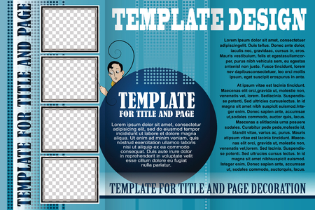 vector template booklet in a romantic style.のイラスト素材