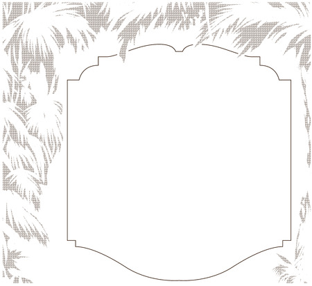 Vector illustration. Jungle background with label for textのイラスト素材