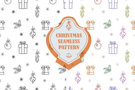 Christmas seamless pattern in hipster style. のイラスト素材