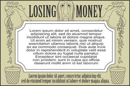 Stock Illustration. Template advertising money.のイラスト素材