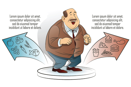 Stock illustration. Funny infographics. Healthy lifestyle.のイラスト素材