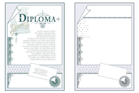 Advertisements, flyer, web, wedding  and other invitations or greeting cards. Vector template.のイラスト素材