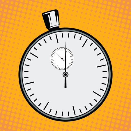 Stock illustration. Object in retro style pop art and vintage advertising. Stopwatchのイラスト素材