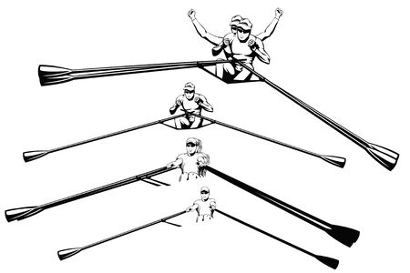 Summer kinds of sports. Rowing.のイラスト素材