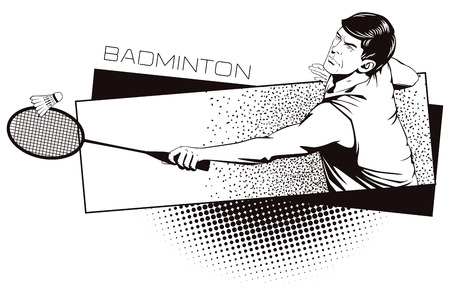Summer kinds of sports. Badminton.のイラスト素材