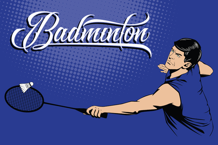 Summer kinds of sports. Badminton.のイラスト素材