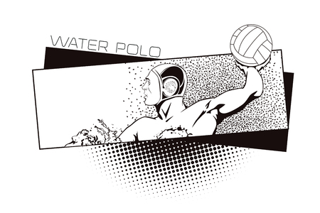 Summer kinds of sports. Water polo.のイラスト素材