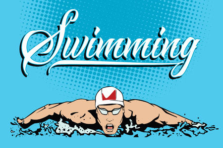 Summer kinds of sports. Swimming.のイラスト素材