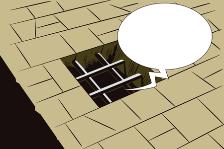 Stock illustration. Jail. Lattice in window prison.のイラスト素材