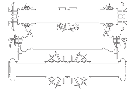 Vector abstract framework from the bound flowers and plants for decoration and designのイラスト素材