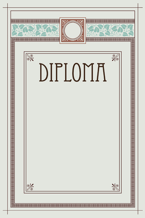 Vector template for the design of diploma, advertisements, invitations or greeting cardsのイラスト素材
