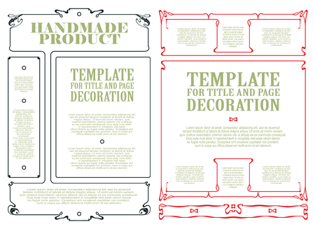 Advertisements, flyer, web, wedding  and other invitations or greeting cards. Vector template.のイラスト素材