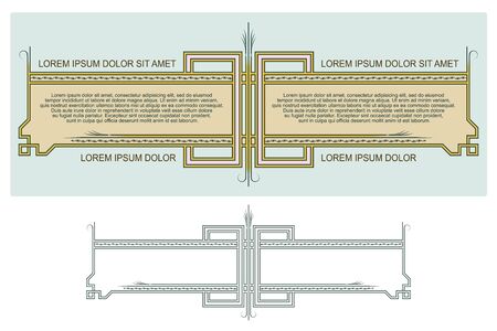 Vector template. Advertisements, flyer, web, wedding  and other invitations or greeting cards.のイラスト素材