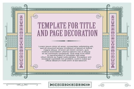 Vector template. Advertisements, flyer, web, wedding  and other invitations or greeting cards.のイラスト素材