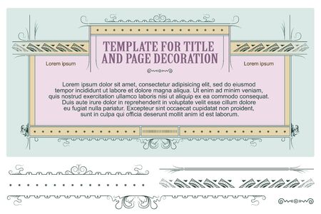 Vector template. Advertisements, flyer, web, wedding  and other invitations or greeting cards.のイラスト素材