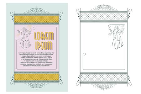 Vector template. Advertisements, flyer, web, wedding  and other invitations or greeting cards.のイラスト素材