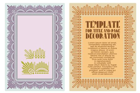 Vector template. Advertisements, flyer, web, wedding  and other invitations or greeting cards. Poppy borderのイラスト素材