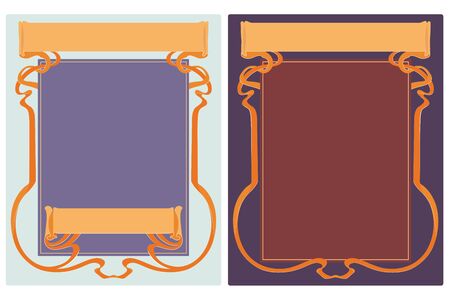 Vector template. Advertisements, flyer, web, wedding  and other invitations or greeting cards. Poppy borderのイラスト素材