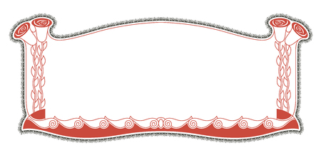 Vector template. Advertisements,  web, wedding  and other invitations or greeting cards. Plant border. Nature frame.のイラスト素材