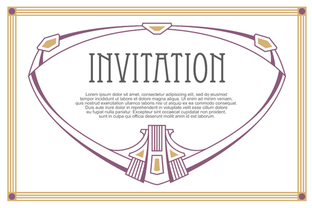 Vector template. Advertisements, flyer, web, wedding  and other invitations or greeting cards. Poppy borderのイラスト素材