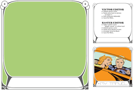 Frame for scrapbook with other designs vector illustrationのイラスト素材